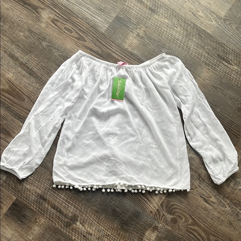Lilly Pulitzer White Off-Shoulder Top